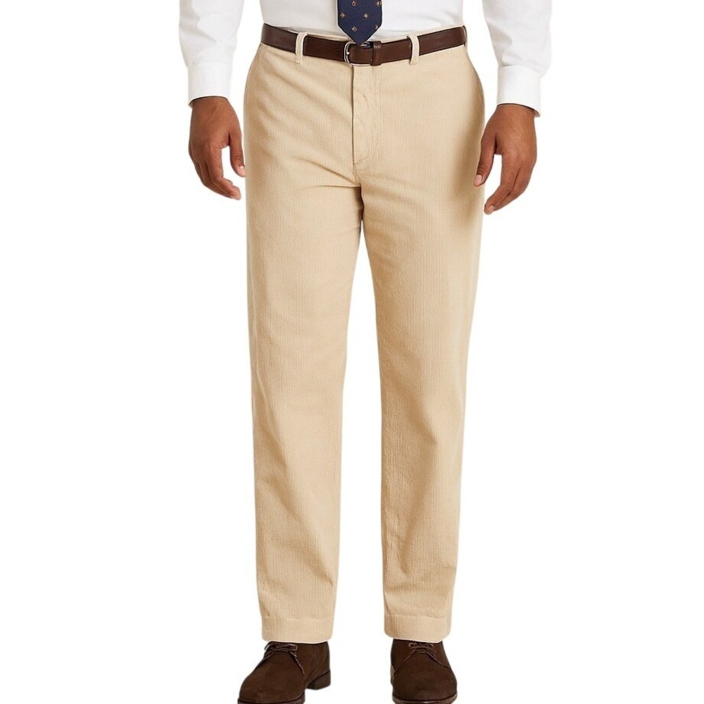 Brooks Brothers 38x32 Corduroy Pants Beige Tan Clark Fit  Wale Prep Old Money
